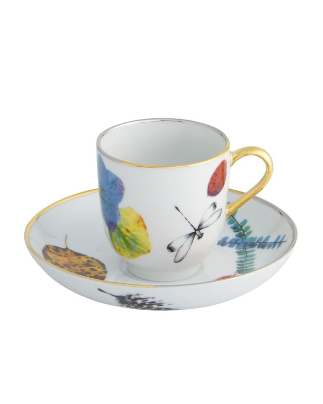 Caribe Espresso/Coffee Cups & Saucers, Set of 4